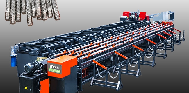 rebar sawing and threading line